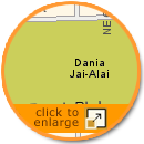 Click to enlarge Dania Jai-alai map